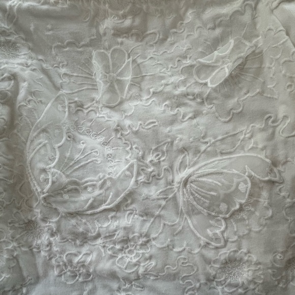 Free People Icing On Ivory Off Shoulder Cropped Boho Blouse Top Size Large - Picture 6 of 16